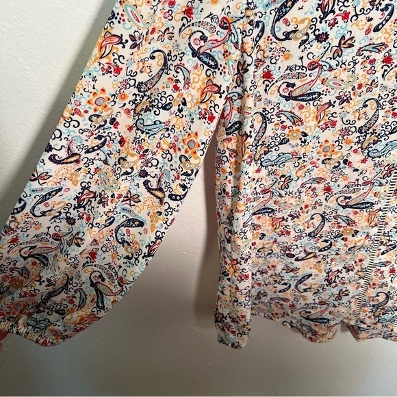 Collective Concepts Warner Lattice Detail Blouse Ivory Paisley - Picture 8 of 14